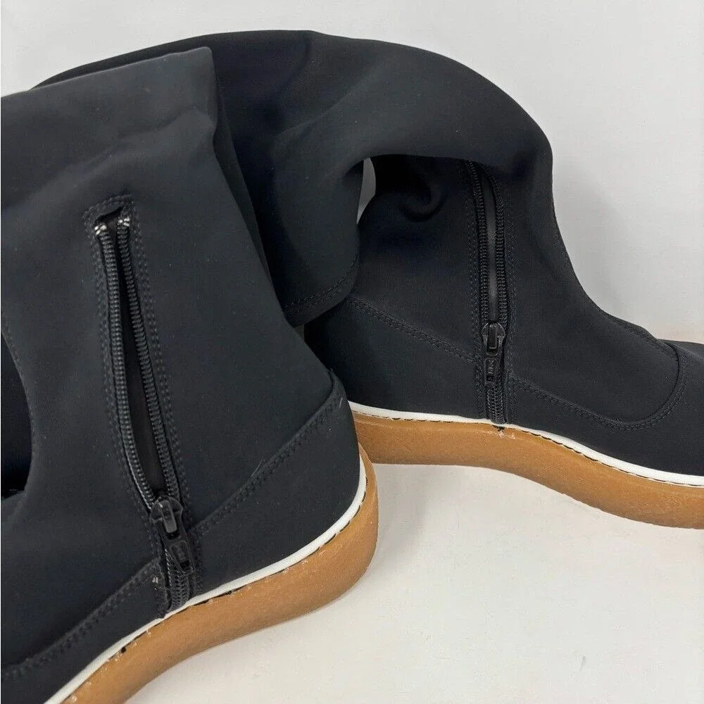 Free People 36 US 5.5-6 Outer Limits Thigh High Black‎ Stretch Boots Over Knee